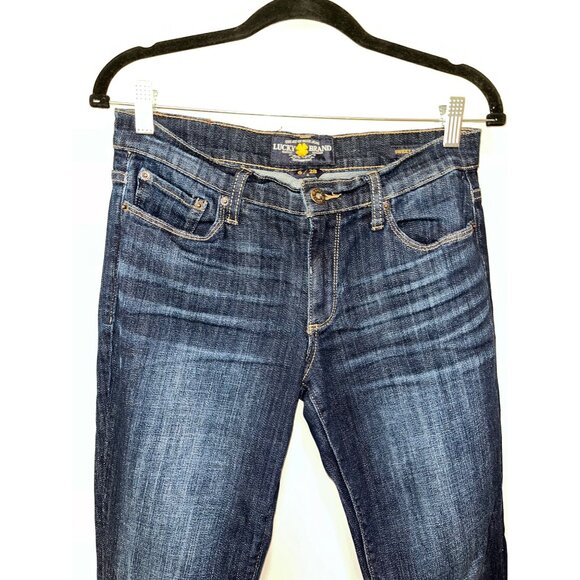 Lucky Brand Women's Mid-Rise Straight‎ Leg Jeans Size 6/28 Dark Wash Denim - Picture 2 of 11